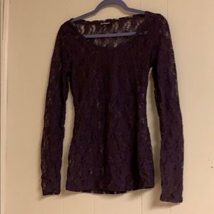 Purple lace long sleeve